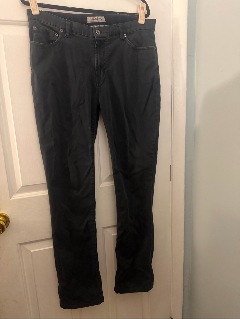 OneDayAway Men’s Black Stretch Straight Leg Jeans 33x32